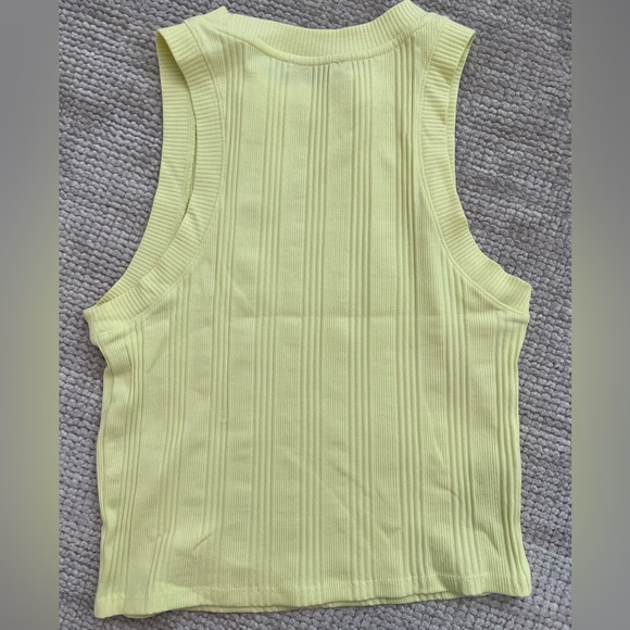 Zara Ribbed Yellow Tank Top - Picture 5 of 5